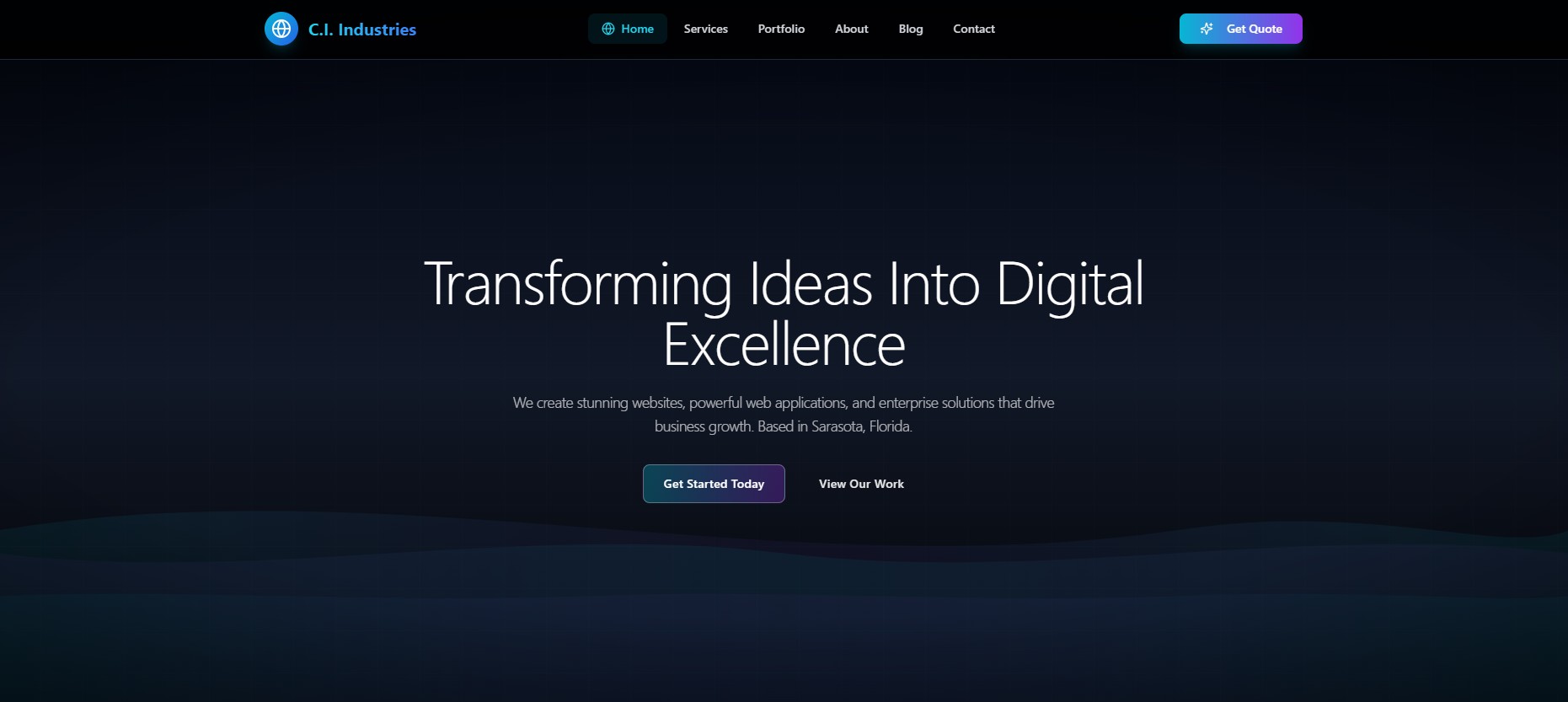 CI Industries veteran-owned web development agency website designed by 48HR Web Design